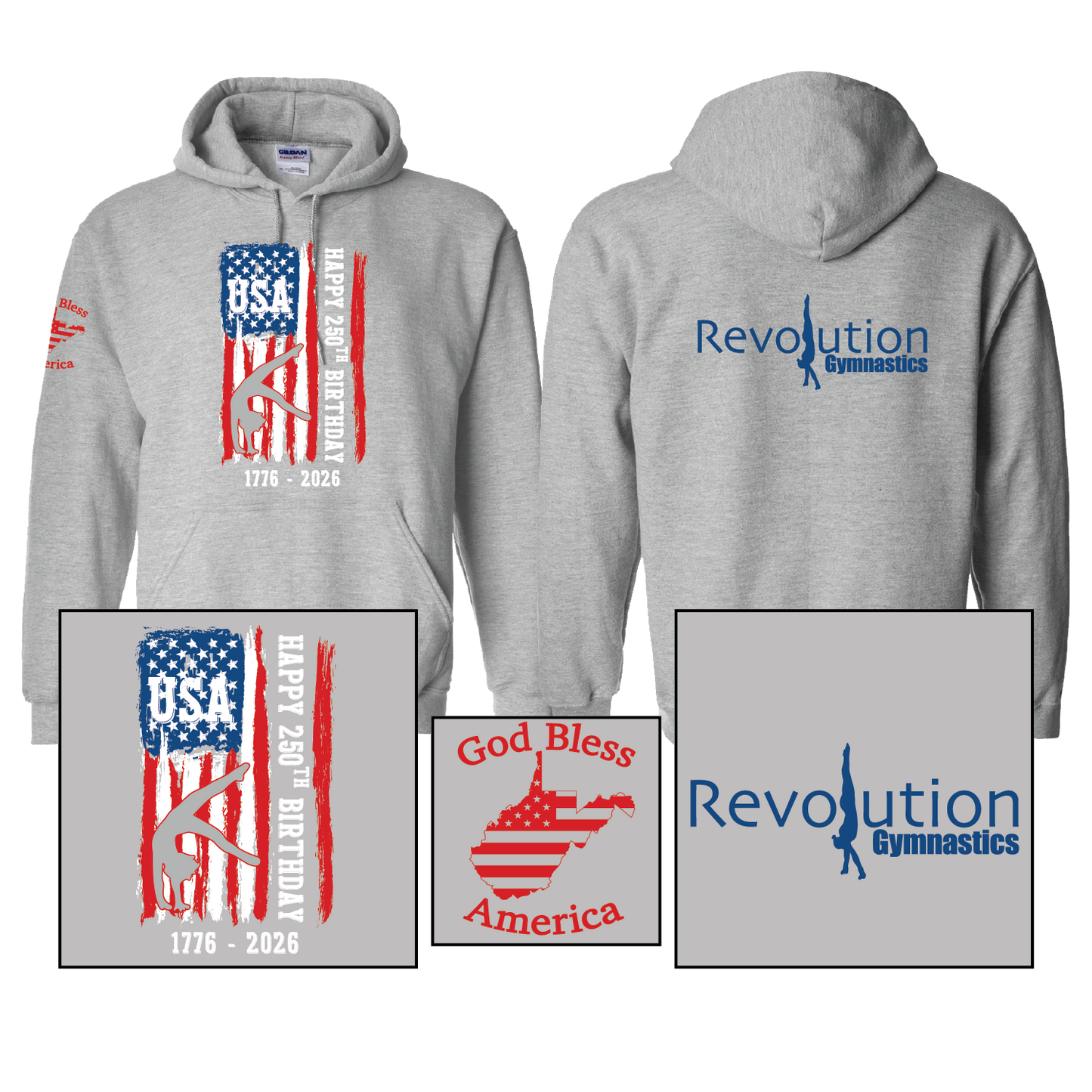 Sport Grey Hooded Sweatshirt