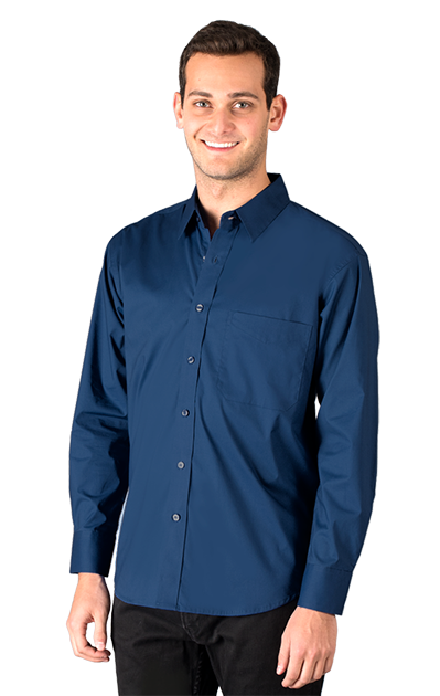 Blue Generation® Men's Long Sleeve Superblend Untucked Shirt